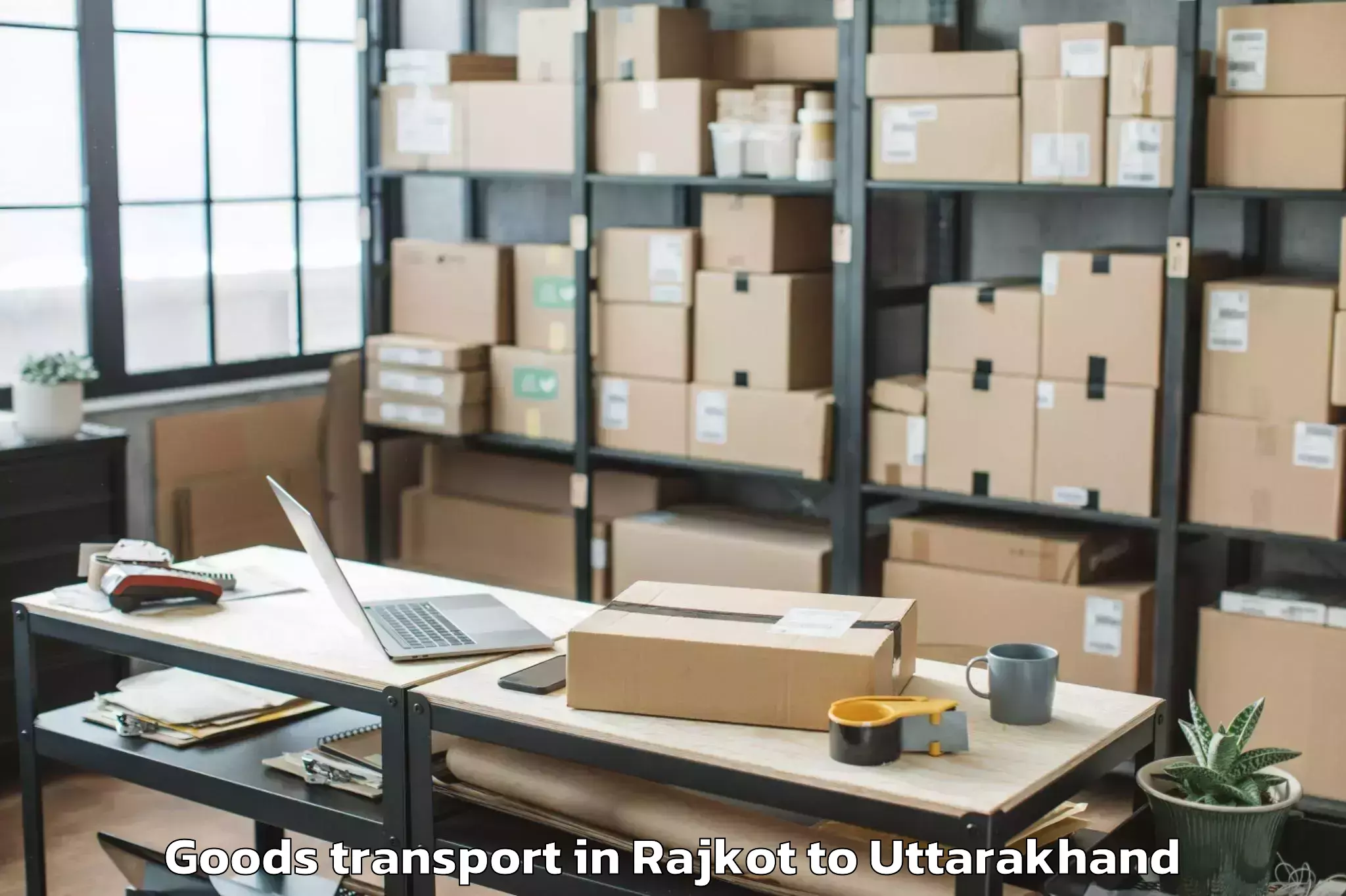 Efficient Rajkot to Ims Unison University Dehradun Goods Transport